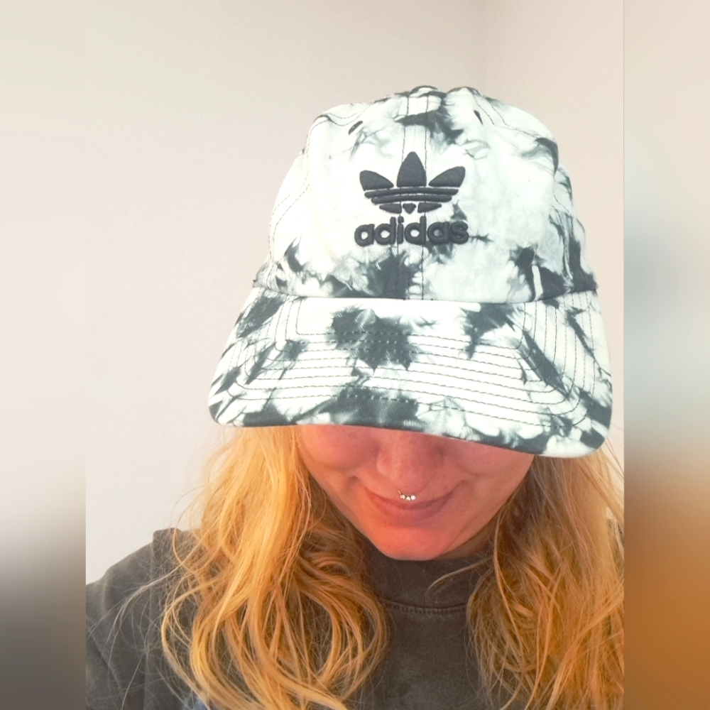 Adidas Black and White Tie-Dye Hat